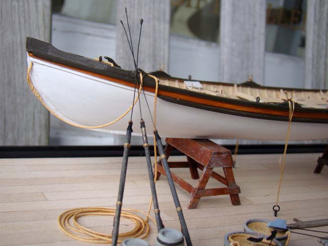 An exceptionally well made scratch built model of a circa 1870 "BEETLE WHALEBOAT" — image 2